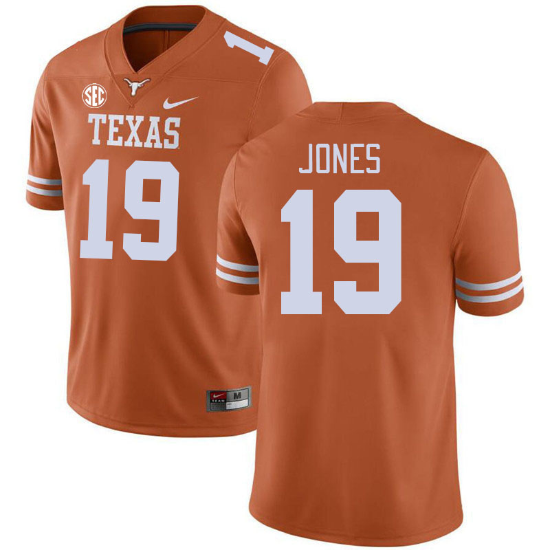 # 19 Brandon Jones Texas Longhorns Jerseys Football Stitched-Orange